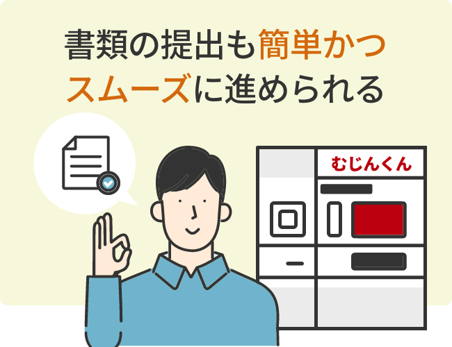 自動契約機（むじんくん）なら郵送物が発生しない