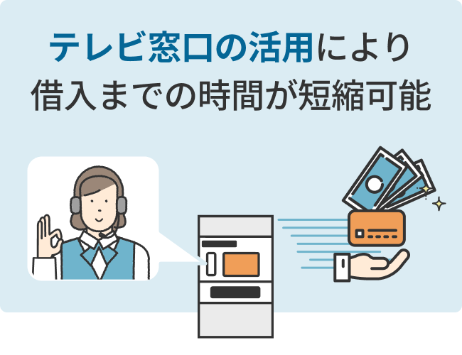 最短で申込当日に審査結果の回答がある