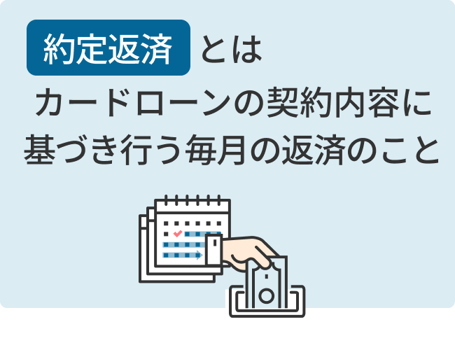 約定返済とはカードローンの契約内容に基づき行う毎月の返済のこと