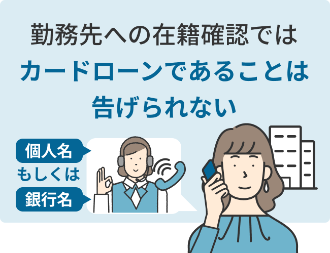 勤務先への在籍確認ではカードローンであることは告げられない